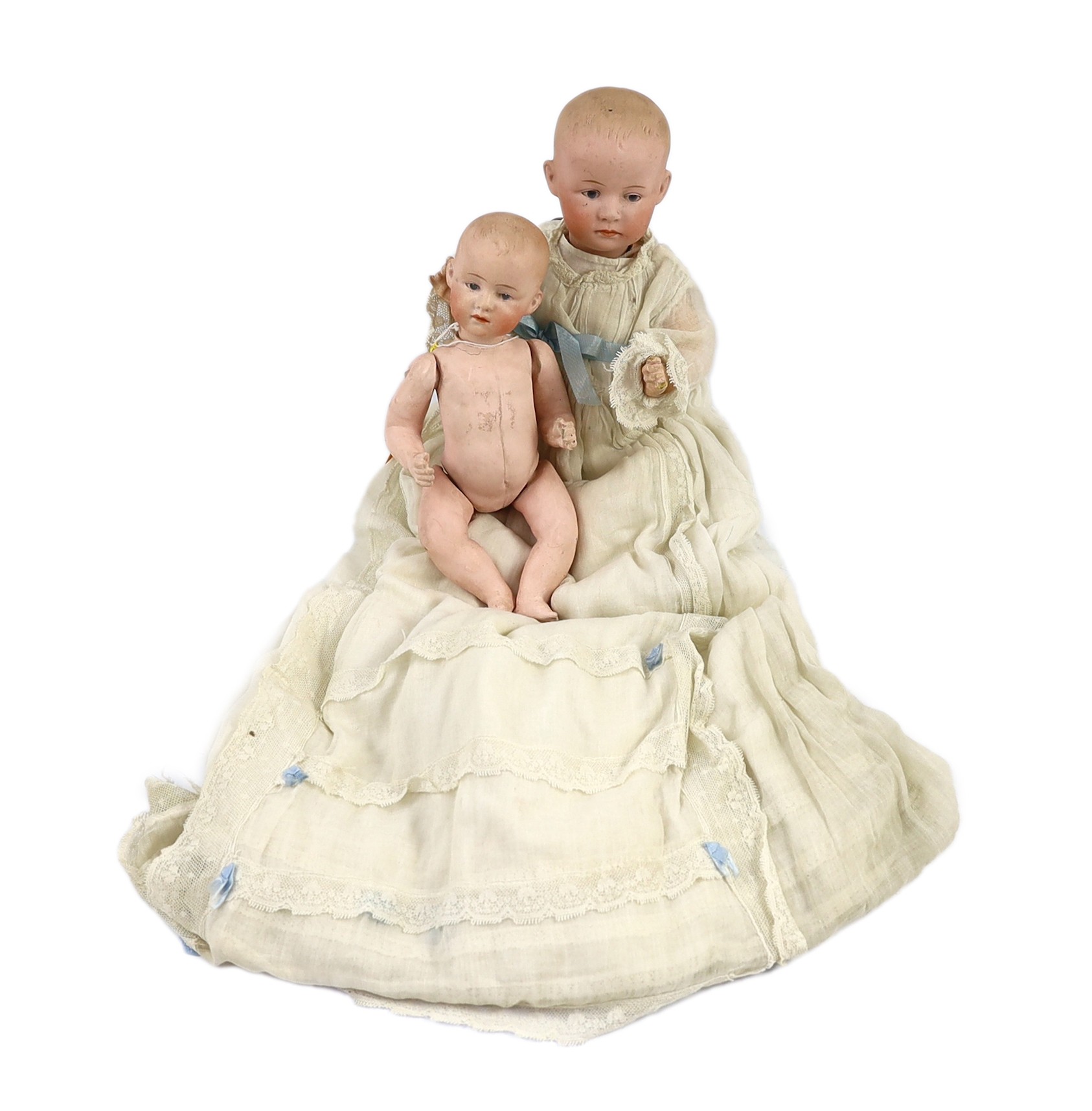 A Gebrüder Heubach bisque character boy doll, German, circa 1914